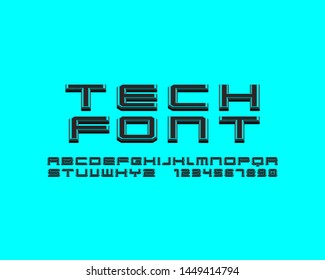 3D futuristic Font design in vector format