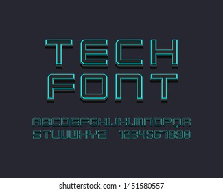 3D futuristic Font design in vector format