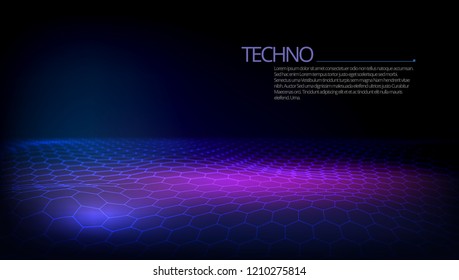 3D Futuristic Hexagon Technology Concept Background. EPS10 Vector