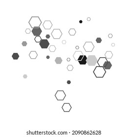 3D Futuristic honeycomb mosaic white background. Realistic geometric mesh cells texture. Bee honey shapes. Vector geometric seamless texture symbol. 