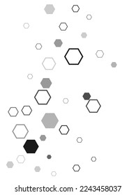 3D Futuristic honeycomb mosaic white background. Realistic geometric mesh cells texture.  Geometric Hexagon abstract background.