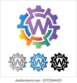 3D futuristic letter Gear logo icon, circle, automotive, technical, mechanic, machine gear logo in simple and techy design style