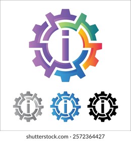 3D futuristic letter Gear logo icon, circle, automotive, technical, mechanic, machine gear logo in simple and techy design style