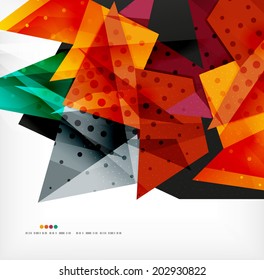 3d futuristic shapes vector abstract background made of glossy pieces with light effects and textured surfaces