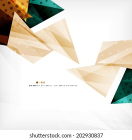 3d futuristic shapes vector abstract background made of glossy pieces with light effects and textured surfaces