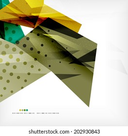3d futuristic shapes vector abstract background made of glossy pieces with light effects and textured surfaces