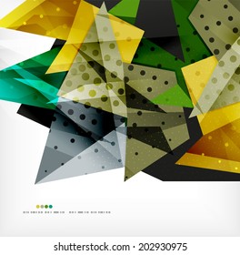 3d futuristic shapes vector abstract background made of glossy pieces with light effects and textured surfaces