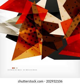 3d futuristic shapes vector abstract background made of glossy pieces with light effects and textured surfaces