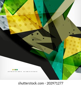 3d futuristic shapes vector abstract background made of glossy pieces with light effects and textured surfaces
