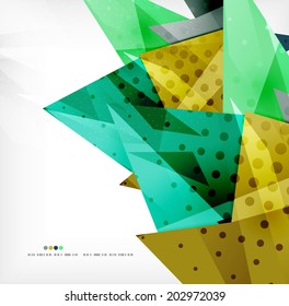 3d futuristic shapes vector abstract background made of glossy pieces with light effects and textured surfaces