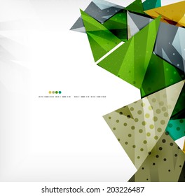 3d futuristic shapes vector abstract background made of glossy pieces with light effects and textured surfaces