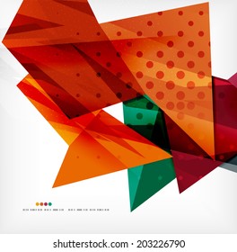 3d futuristic shapes vector abstract background made of glossy pieces with light effects and textured surfaces