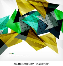 3d futuristic shapes vector abstract background made of glossy pieces with light effects and textured surfaces