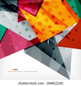 3d futuristic shapes vector abstract background made of glossy pieces with light effects and textured surfaces