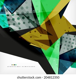 3d futuristic shapes vector abstract background made of glossy pieces with light effects and textured surfaces