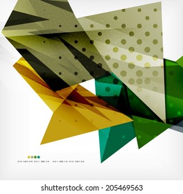 3d futuristic shapes vector abstract background made of glossy pieces with light effects and textured surfaces