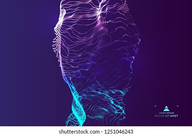 3d futuristic technology style. Abstract background. Vector illustration.
