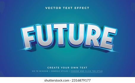 3.ª tipografía de efecto de texto futurista