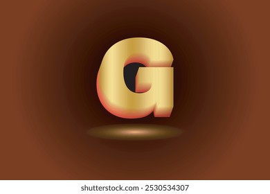 Diseño del logotipo de la letra 3d G. Logotipo de la letra G.