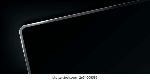 3D gadget frame shine on the dark background.