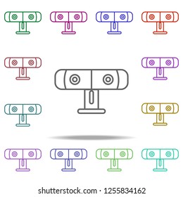 3d game camera icon. Elements of Virtual Reality in multi color style icons. Simple icon for websites, web design, mobile app, info graphics