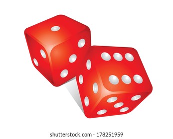3d game dice isolated on white background
