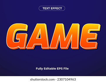 3D Game Text Effect Design in Vector