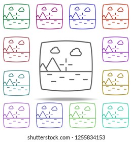 3d games icon. Elements of Virtual Reality in multi color style icons. Simple icon for websites, web design, mobile app, info graphics
