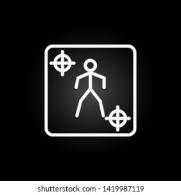 3d games neon icon. Elements of virtual reality set. Simple icon for websites, web design, mobile app, info graphics