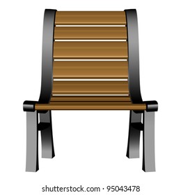 3d garden chair against white background, abstract vector art illustration