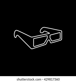 3d Gasses Icon On Black Background