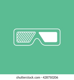 3d Gasses Icon On Green Background