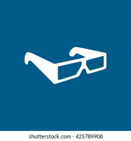 3d Gasses Line Icon On Blue Background