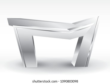3d gate entrance exhibition vector editable with modern style on isolated background