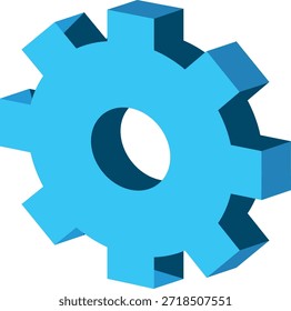 Diseño de ícono de engranaje 3d, diseño de Vector, ilustración, diseño de engranaje de motor