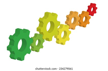 3D gears as energy efficiency concept