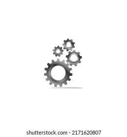 3d Gears. Settings symbol. Isolated icon pictogram. vector illustration. Gear Vector Icon. 