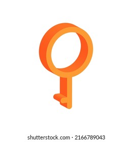 3D Gender Icons Design Vector
