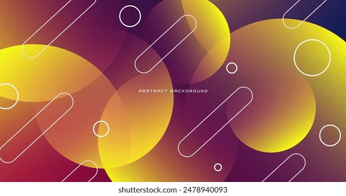 3D geometric abstract background on bright space with circles effect decoration. Graphic design element with modern shape style. Dynamic colors concept for web, flyer, poster, card, or brochure cover