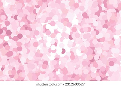 3D  geometric abstract background. Abstract white and pink paper geometric circles shape  with drop shadows on white background. Modern elegant simple circles texture. 