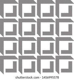 3D Geometric Abstract Frame Cube Shapes, Graphic Sunlight and Casting Diagonal Shadow, Box Building Architecture Square Modules, Straight and Diagonal Lines, Construction Bricks Structure 
