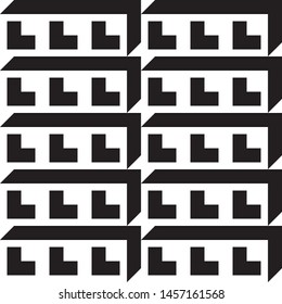 3D Geometric Abstract Frame Cube Shapes, Graphic Sunlight and Casting Diagonal Shadow, Box Building Architecture Square Modules, Straight and Diagonal Lines, Construction Bricks Structure 