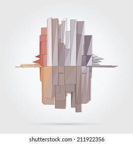 3D geometric background. Abstract business illustration. 