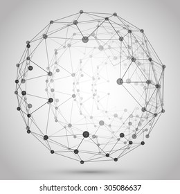3d geometric background for business or science presentation. Vector illustration.