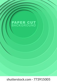 3D geometric background with paper cut round holes. vector design layout for presentation, flyer, poster, banner