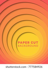 3D geometric background with paper cut round holes. vector design layout for presentation, flyer, poster, banner