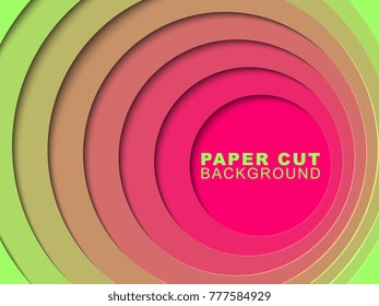 3D geometric background with paper cut round holes. vector design layout for presentation, flyer, poster, banner