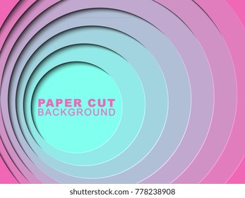 3D geometric background with paper cut round holes. vector design layout for presentation, flyer, poster, banner