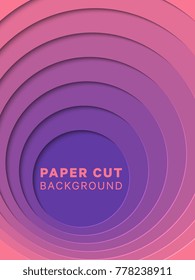 3D geometric background with paper cut round holes. vector design layout for presentation, flyer, poster, banner