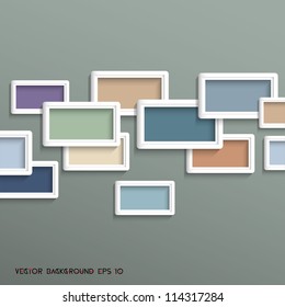 3d geometric background in retro colors